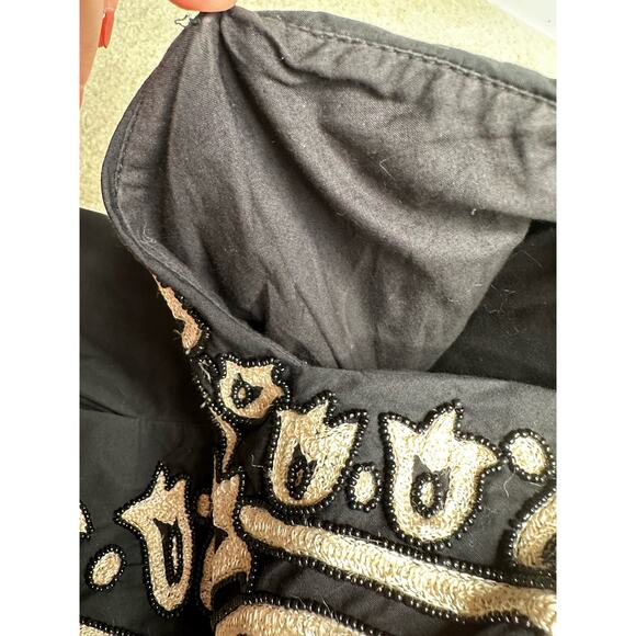 French Connection: UK Delicious Demask Dress Black Beaded Strapless Mini Dress - Picture 10 of 15